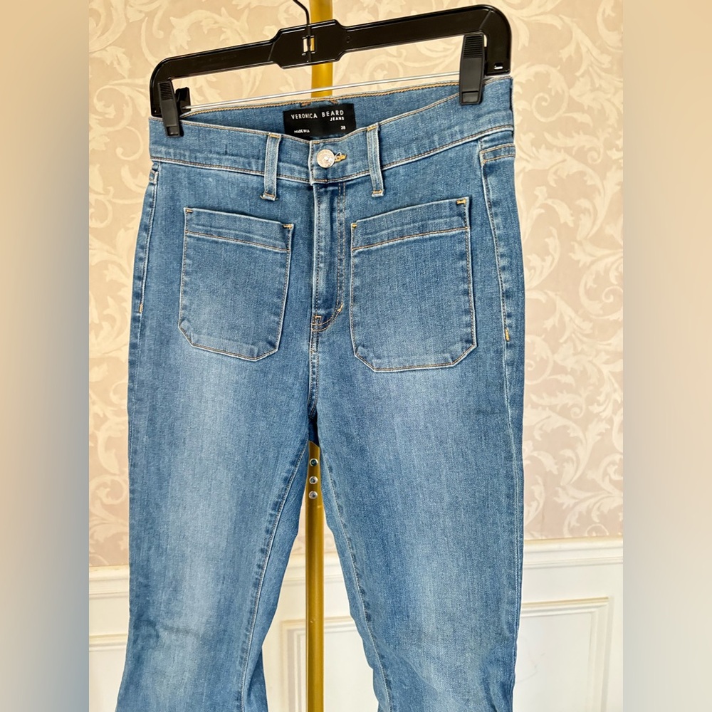 Veronica Beard Light Blue Straight Leg Jeans